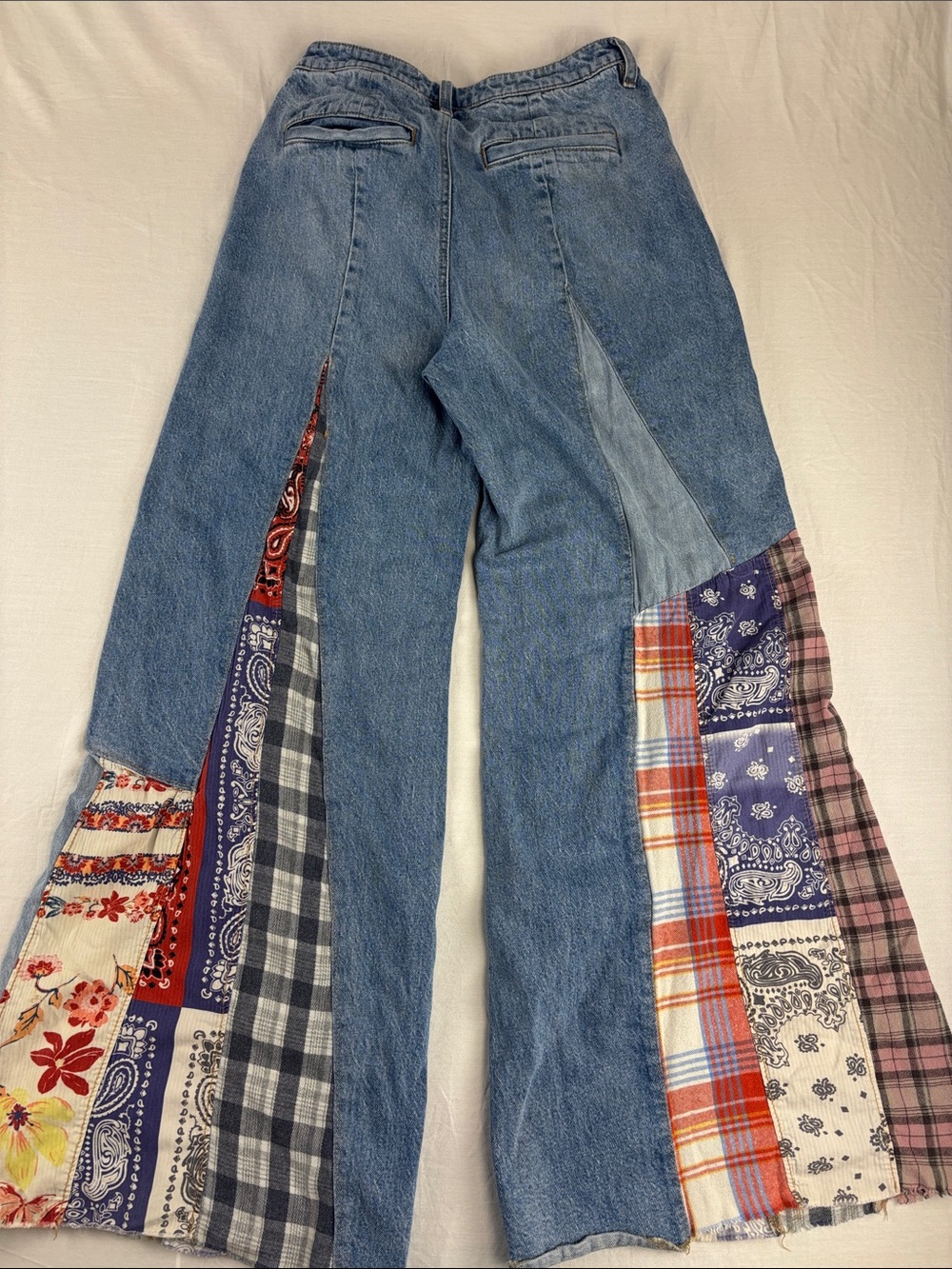 We The Free Cortez Pieced Jeans Quilted Patchwork size 30 - Picture 2 of 10